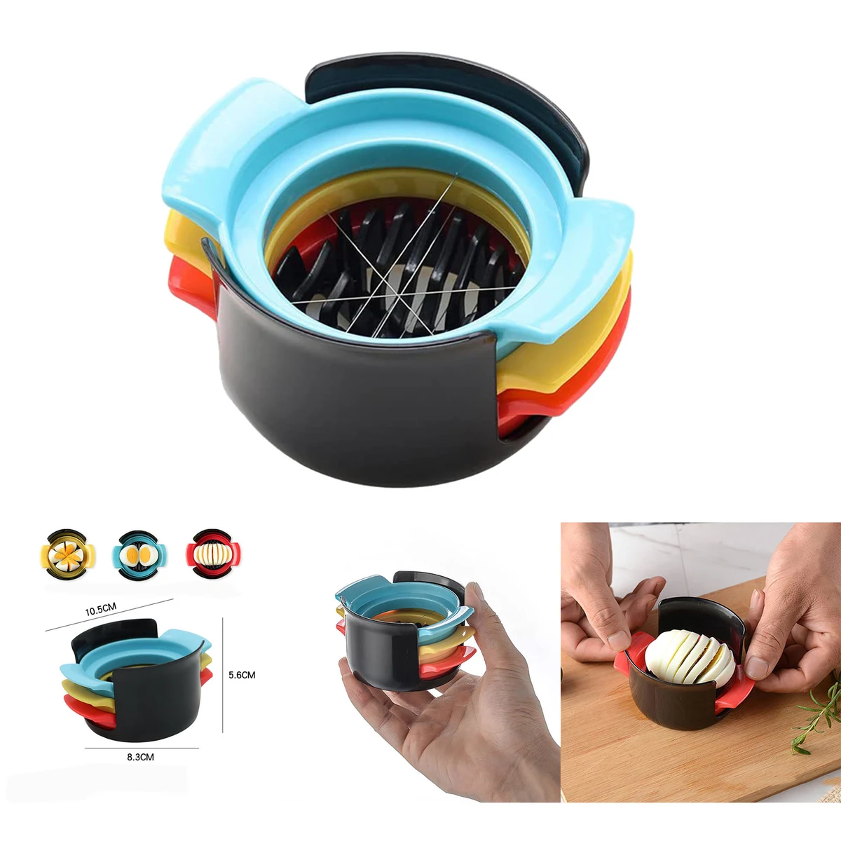 Stainless Steel 3 in 1 Egg Slicer 1