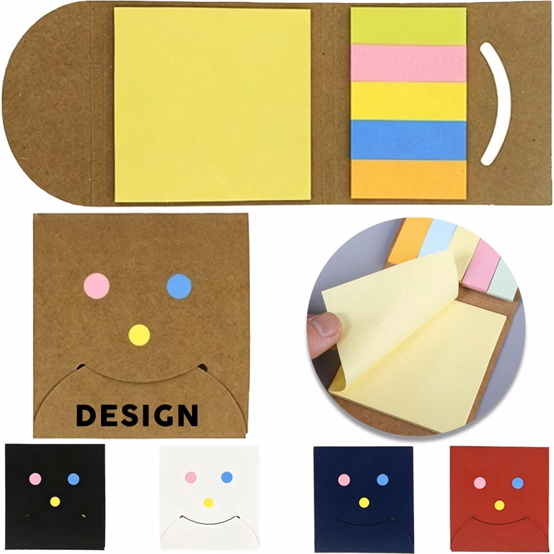 3-Inch Combined Kraft Paper Sticky Note Set