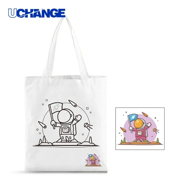 Color Me Canvas Tote Bag, custom tote bag with logo imprint 1