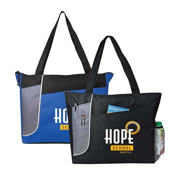 600D Poly Zippered Tote Bag 1