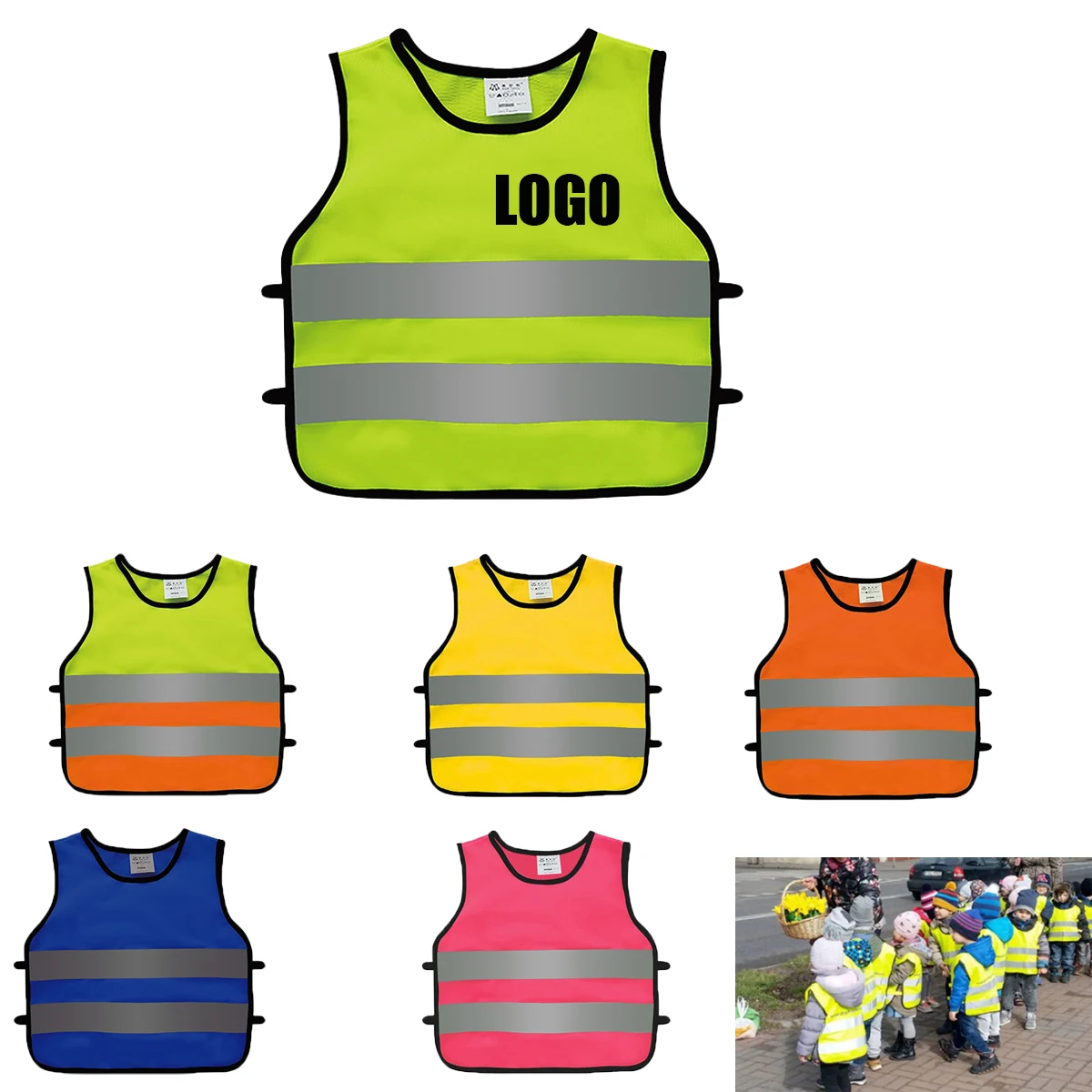 Kids Mesh Reflective Safety Vest 1