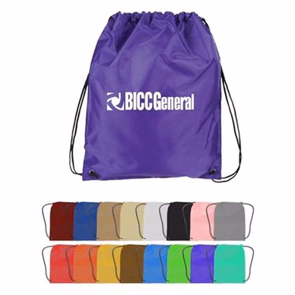 Two-tone Nylon Drawstring Bag