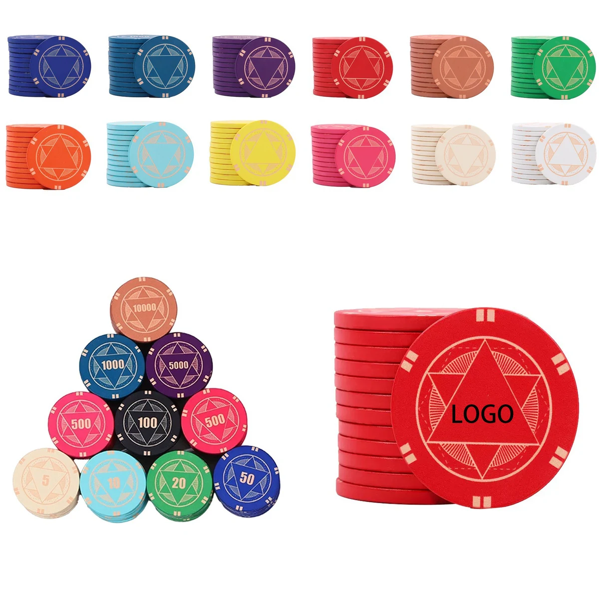 Ceramic Poker Chips MOQ 100pcs 1