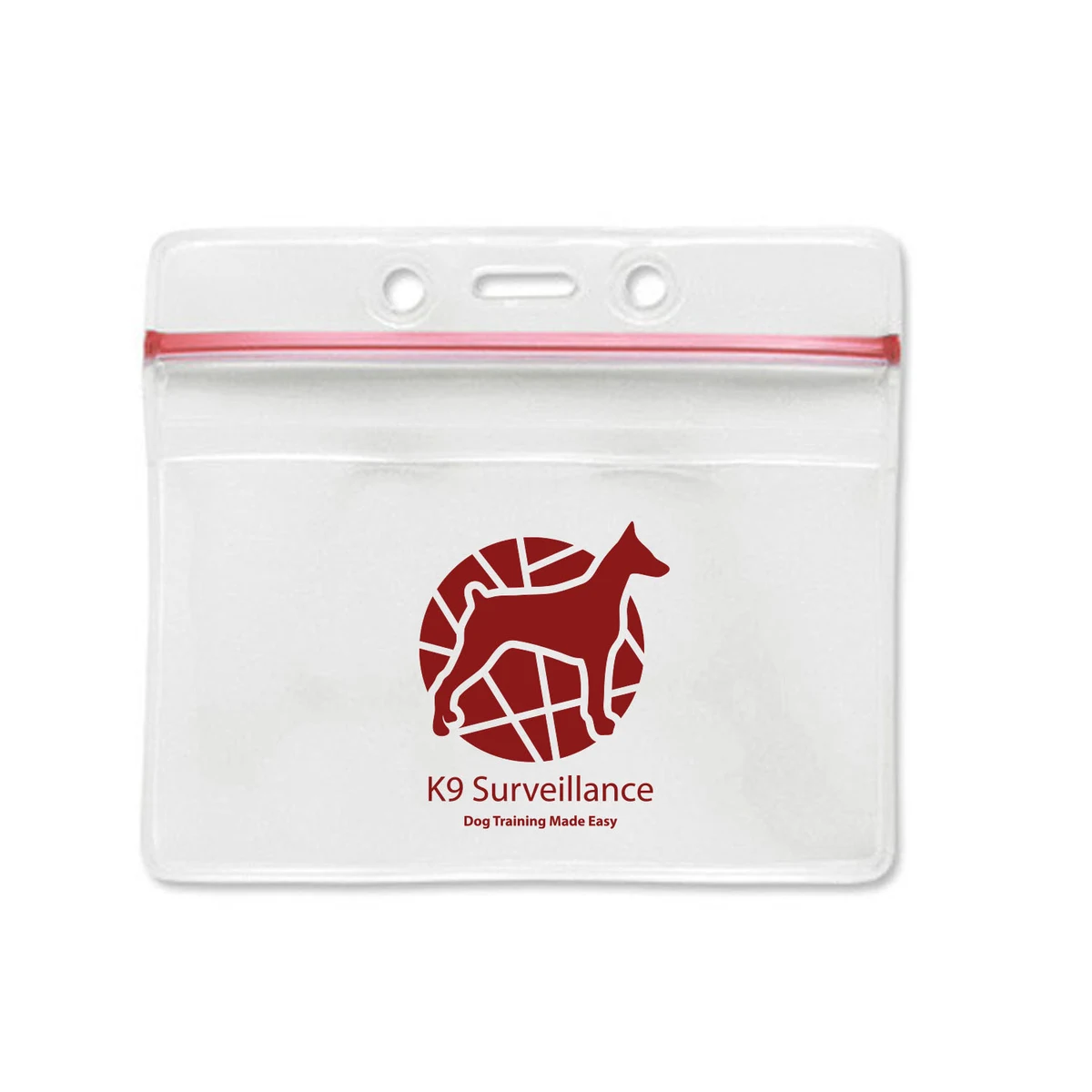4.25" W x 3.70" H - Horizontal Resealable Badge Holder (1 Color Imprint) 1