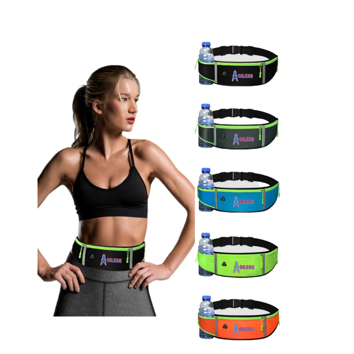 Running Waist Bag Fanny Pack Belt with Water Bottle Holder 1