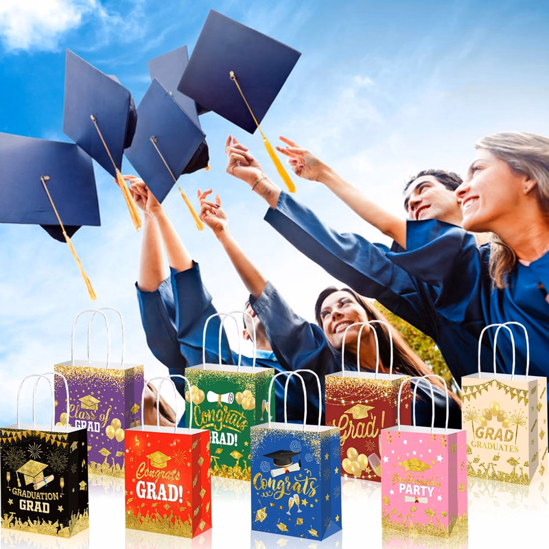 Graduation party candy portable kraft paper gift bag