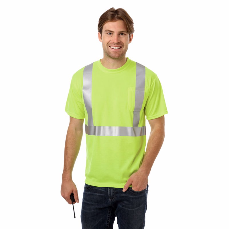 Adult Hi-Visibility Tee with Reflective Tape