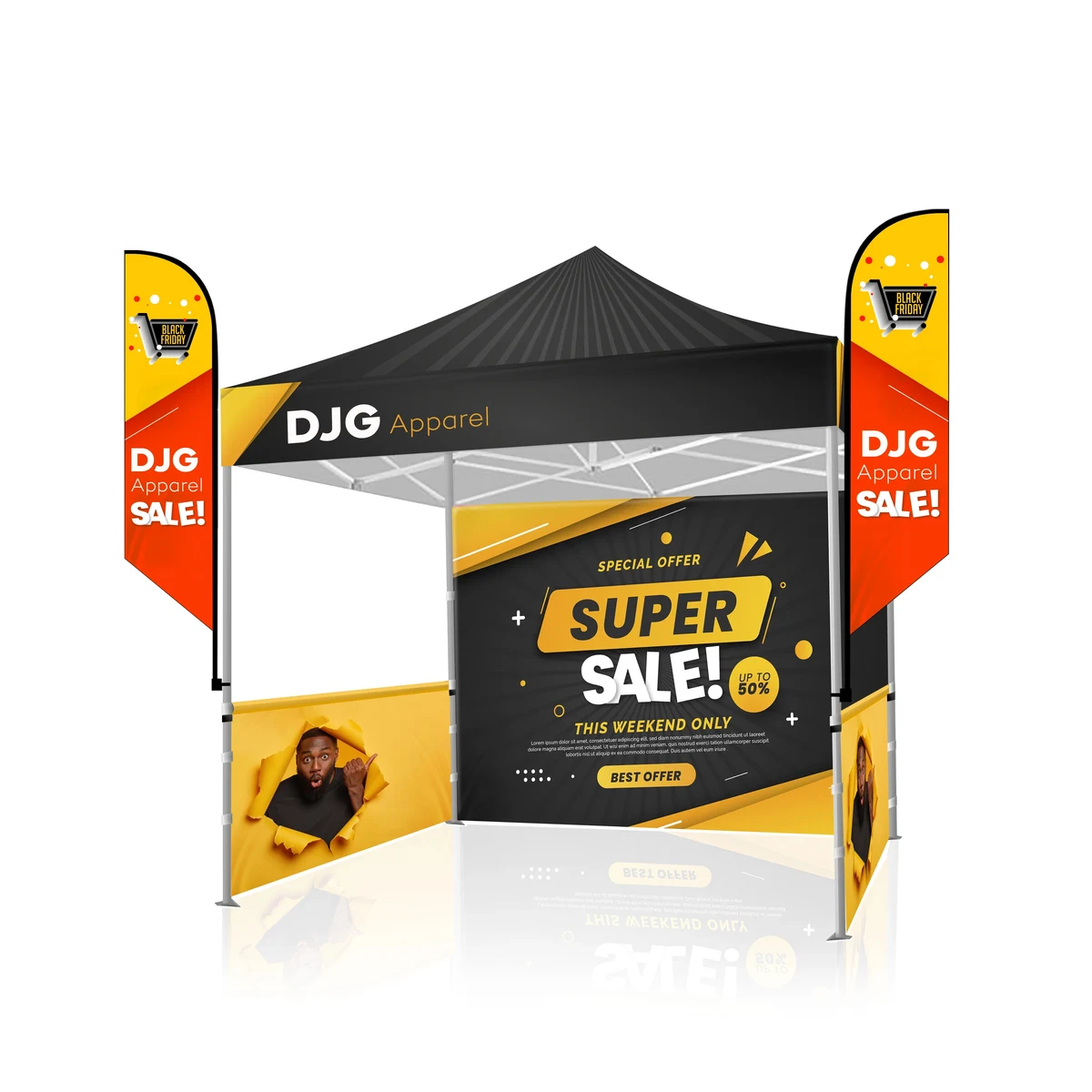 Deluxe 10x10 Premium Tent Kit w/ Banners 1