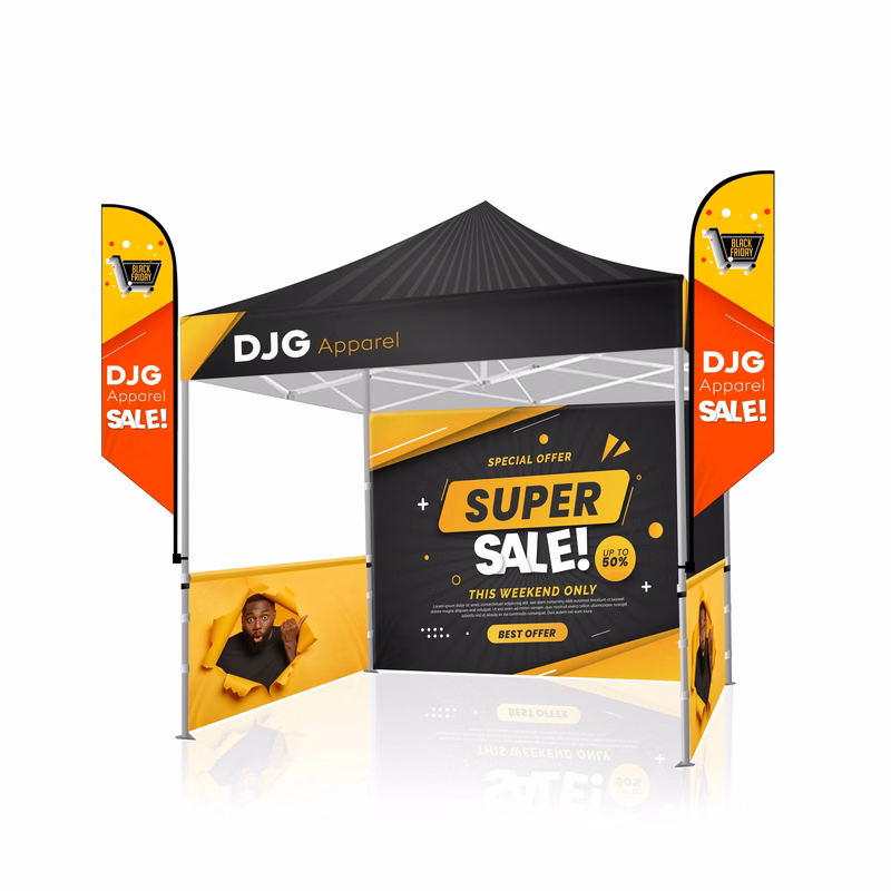 Deluxe 10x10 Premium Tent Kit w/ Banners