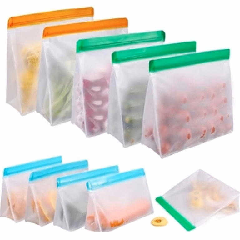 PEVA Reusable Matte Slip zip Food Storage Bag