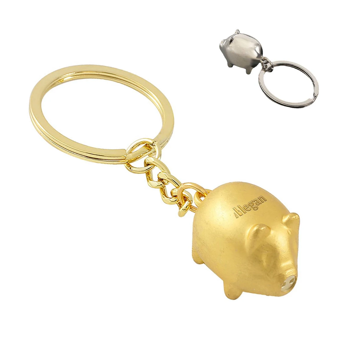 Personalized And Creative Metal Zodiac Piglet Keychain 1