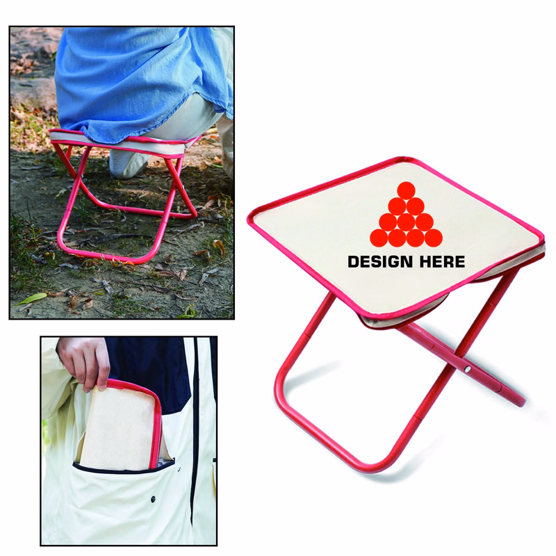 Full Color Portable Pen-Case Folding Stool