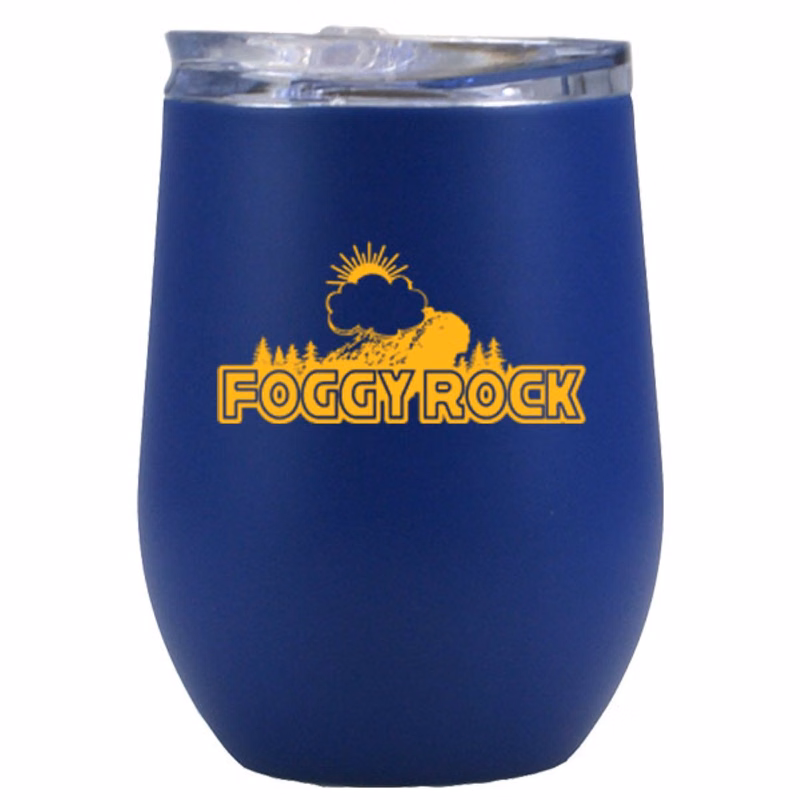 12 oz Albany Blue Matte Satin Vacuum Insulated Stainless Steel Stemless Wine