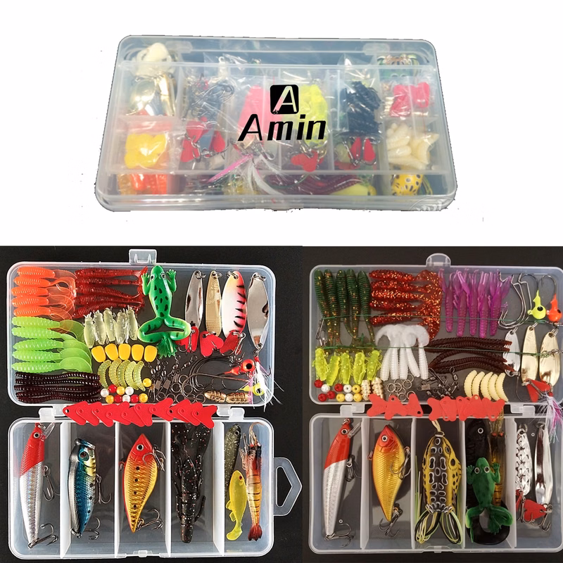 Fishing Lures Kit With Storage Box