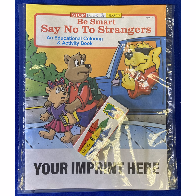 COLORING SET - Be Smart, Say No to Strangers Coloring Book Fun Pack