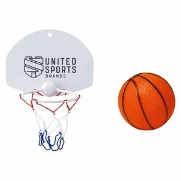 Custom 9x7 Inch Basketball Hoop Game with Suction Cups — Office Wall Desktop Sports