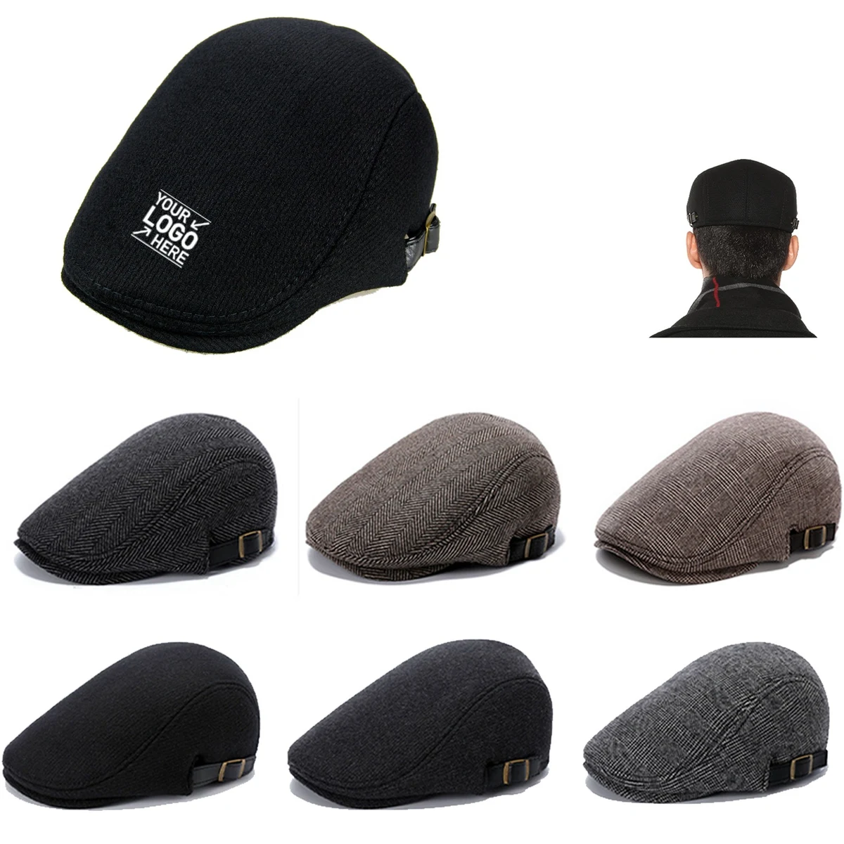 Men's Flat Gatsby Newsboy Hat 1