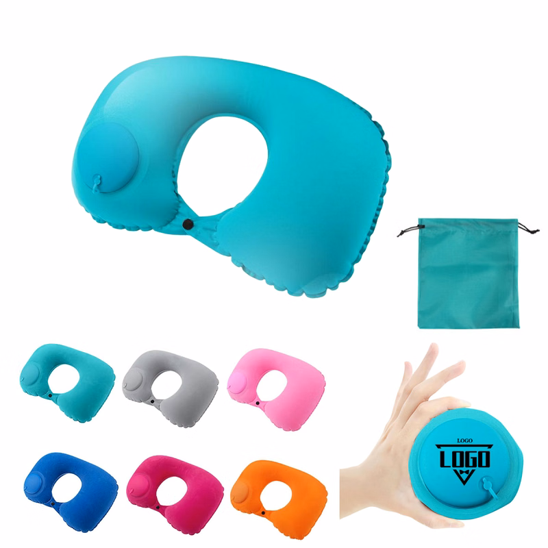 Inflatable Travel Neck Pillow With Auto Inflation Feature