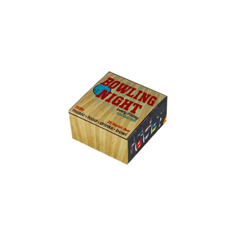 6" x 6" x 3" E-Flute Fold Above Box 1