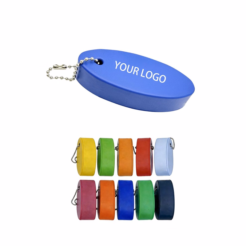 Oval Floating PU Foam Water Resistant Outdoor Key Ring