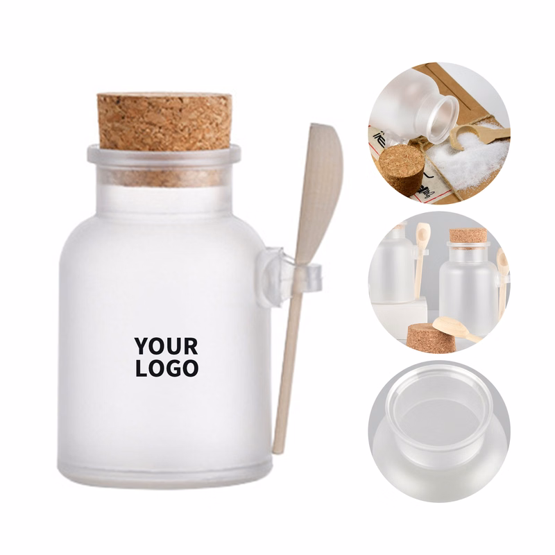 Clear Storage Jar With Spoon Plastic