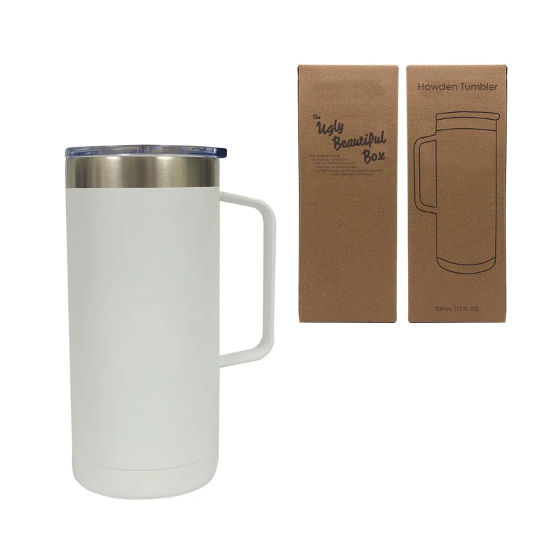 Double Wall Stainless Steel Tumbler with Handle, 17 oz. 1