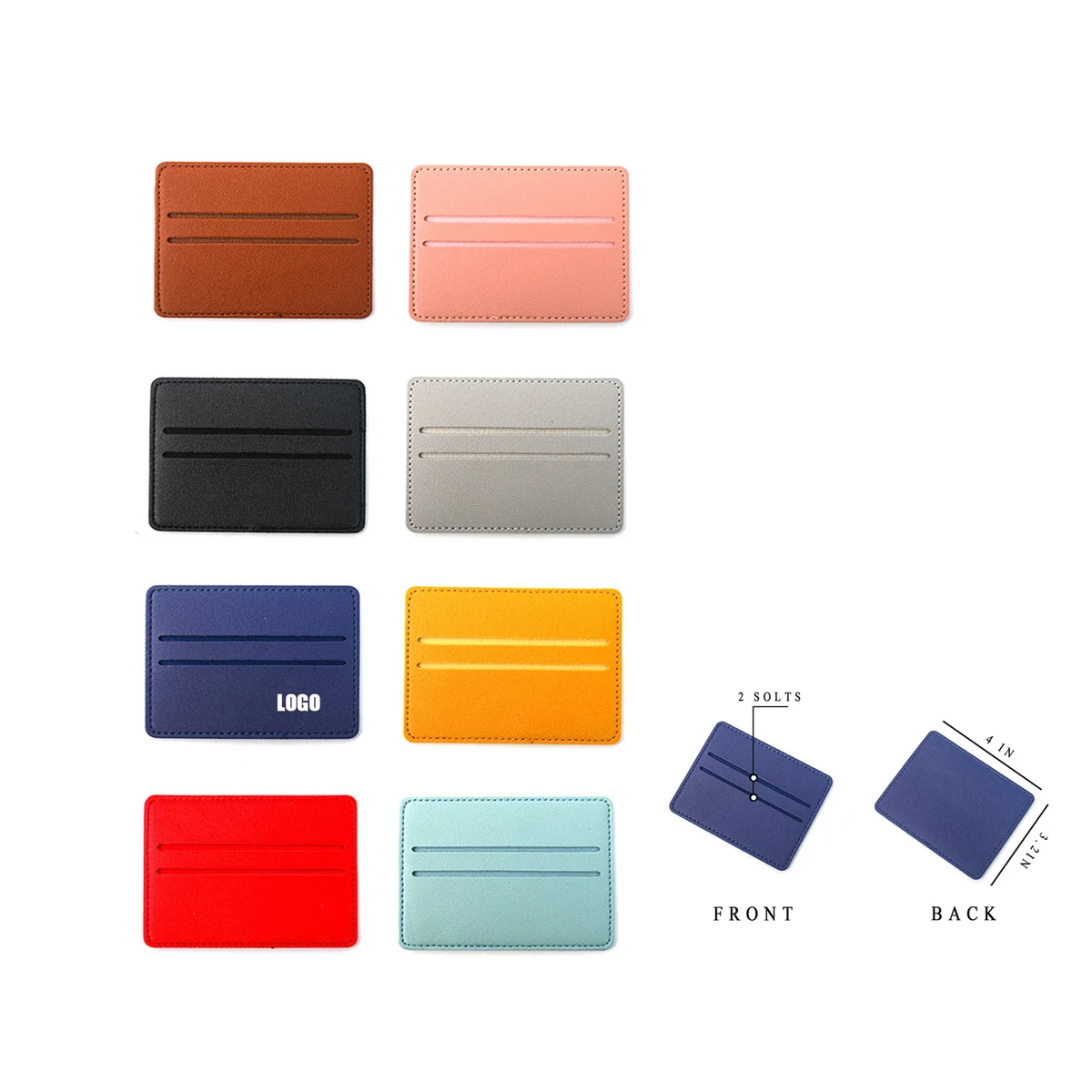 2 Solts Pu Leather Cardholder 1