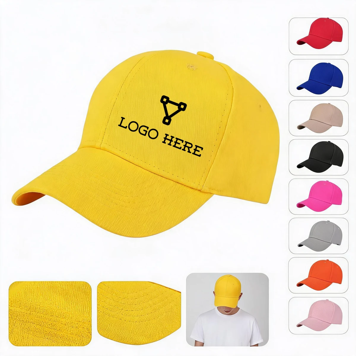 Adjustable Plain Baseball Cap 1
