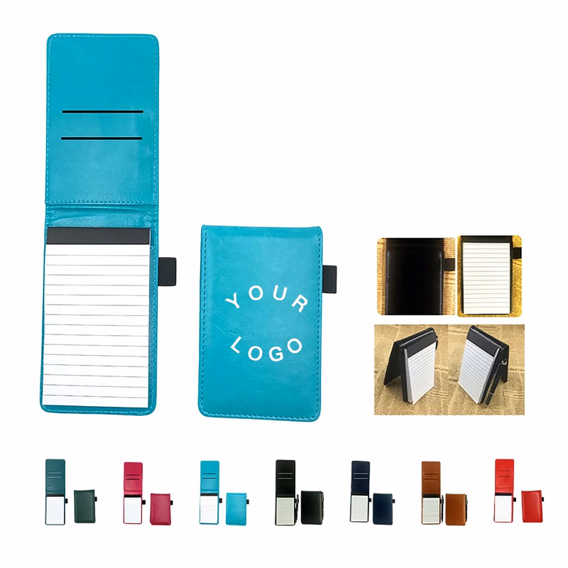 Memo Pad PU Leather with Pen and Card Slots