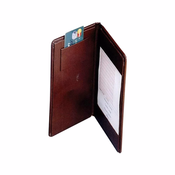 8-1/2" x 5" BookCloth Guest Check Presenters + 3 Pockets