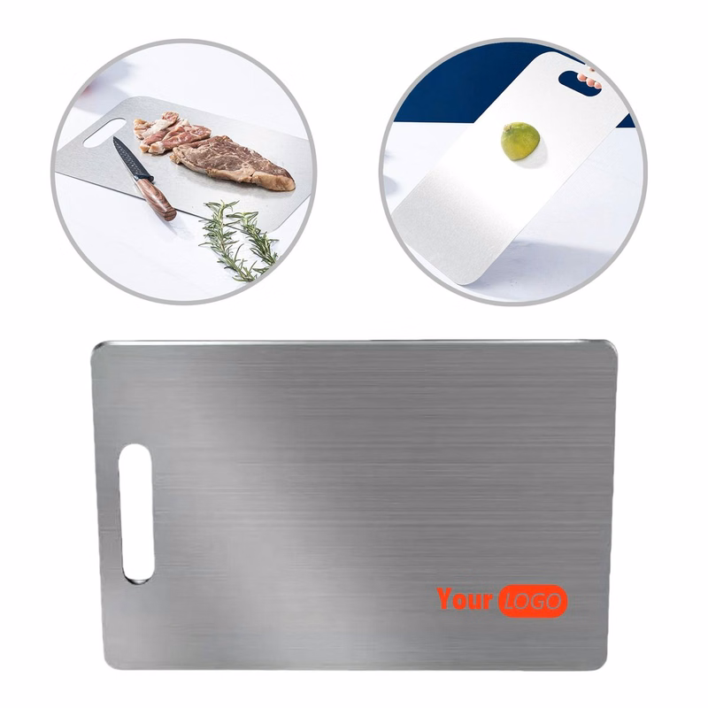 Non Slip Hangable Stainless Steel Cutting Board