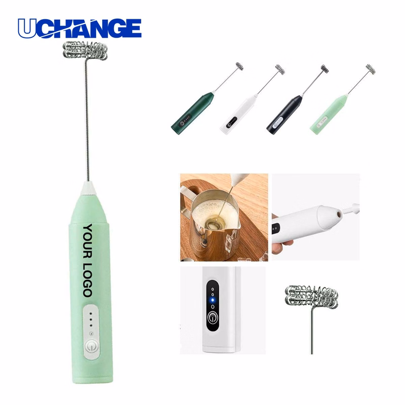 Wireless Electric Milk Frother Tool with Dual Spring Whisk
