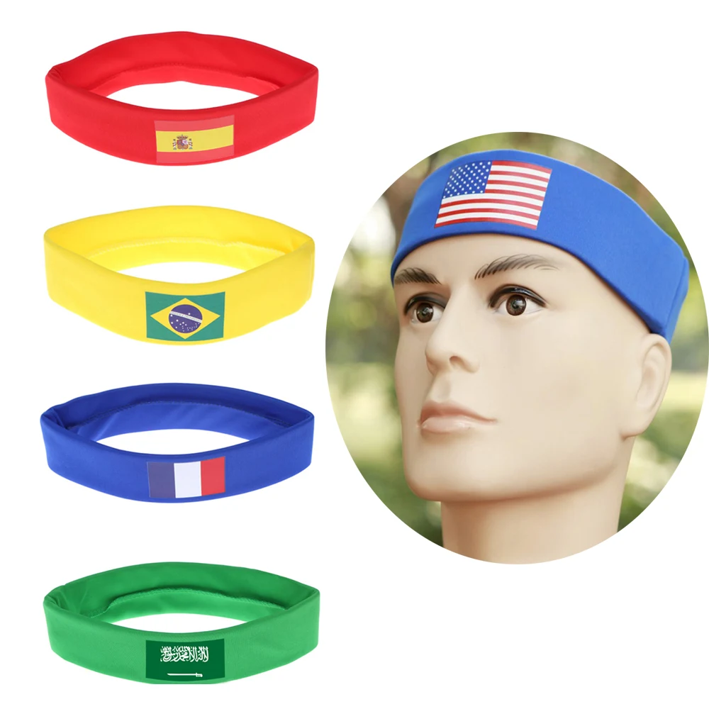 Qatar World Cup National Flag Football Fans Headband 1