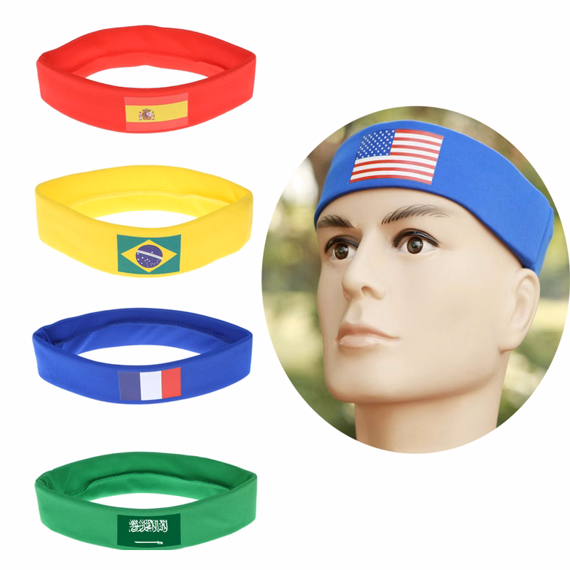 Qatar World Cup National Flag Football Fans Headband