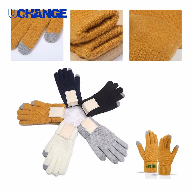 Touchscreen Knit Gloves with Lined Interior