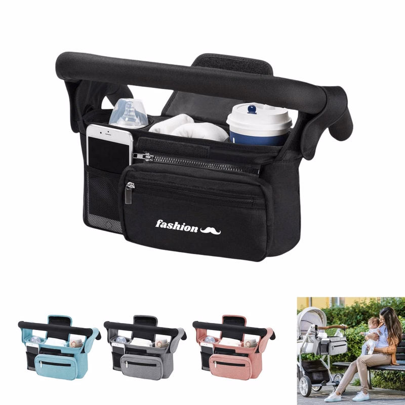 Universal Stroller Organizer with Insulated Cup Holder