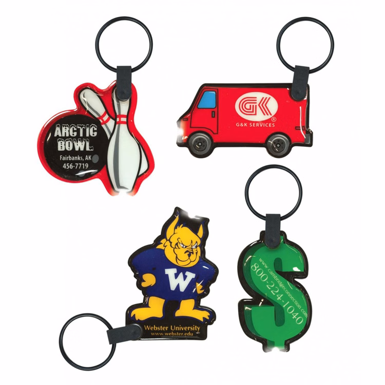 Custom Shape PVC LED Keyring Light