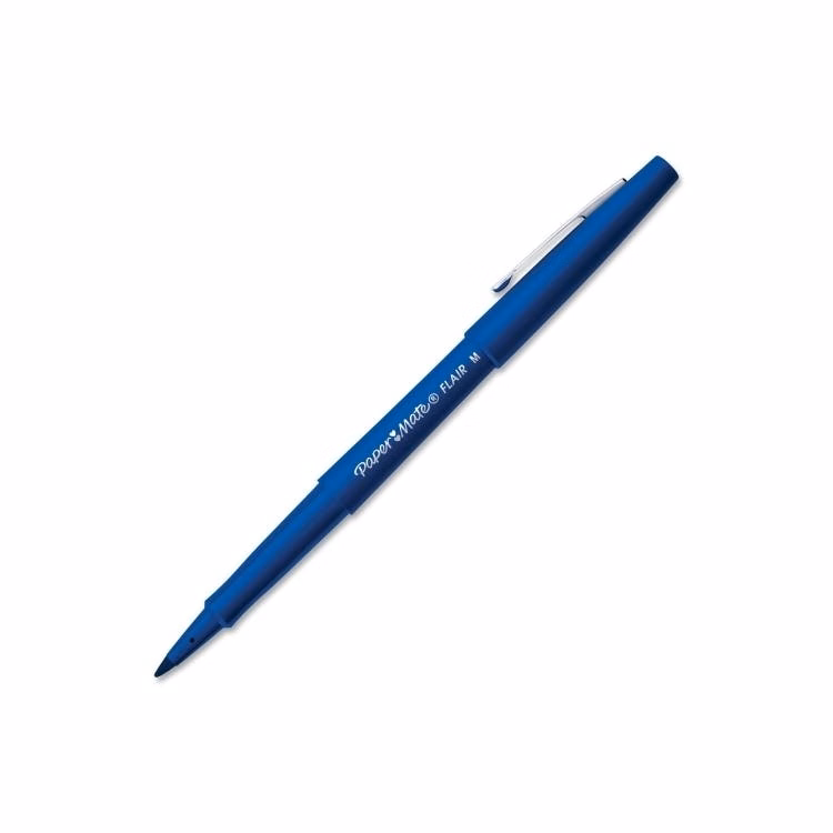 Felt Tip Pens - Blue Ink 12 Pack