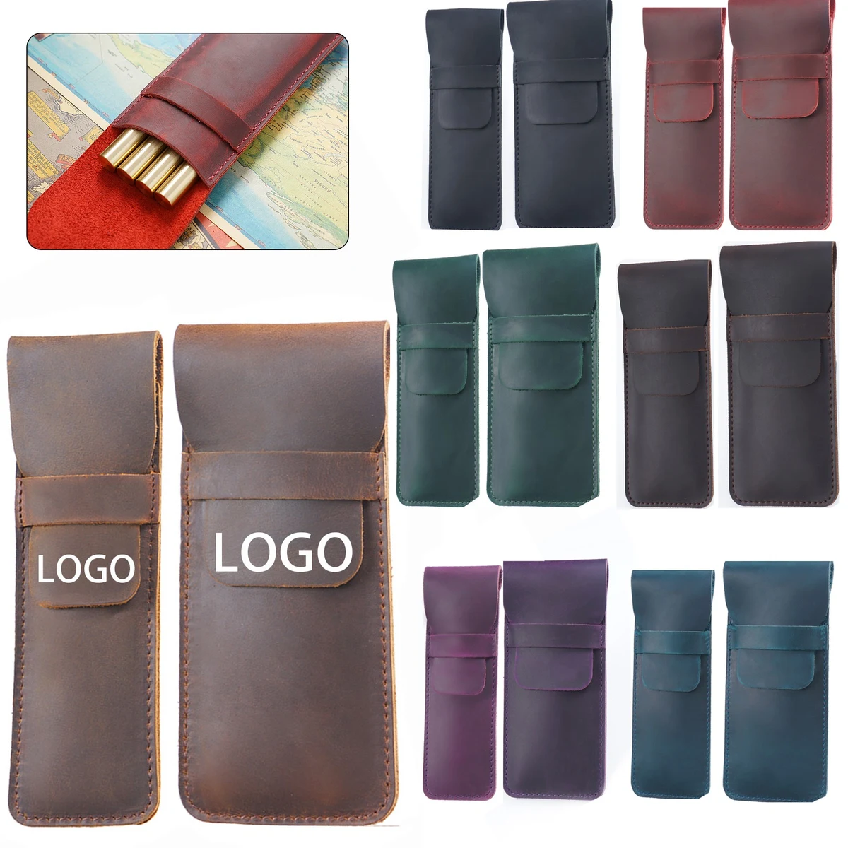 Cowhide Pencil Case 1