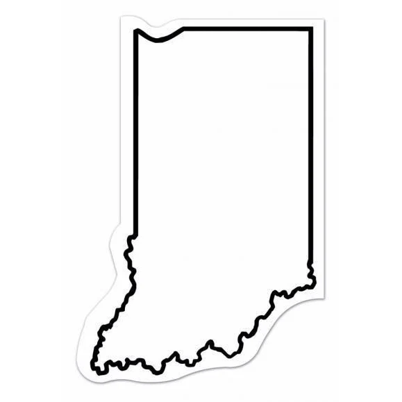 Indiana State Shape Magnet - Full Color 1