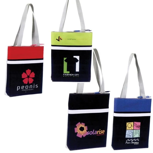 SLENDER COLOR BLOCK CONVENTION TOTE BAG 1