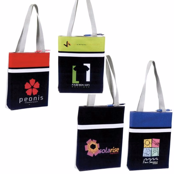 SLENDER COLOR BLOCK CONVENTION TOTE BAG
