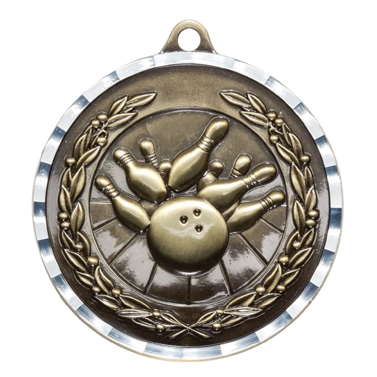 2" Bowling Diamond Cut Medal 1