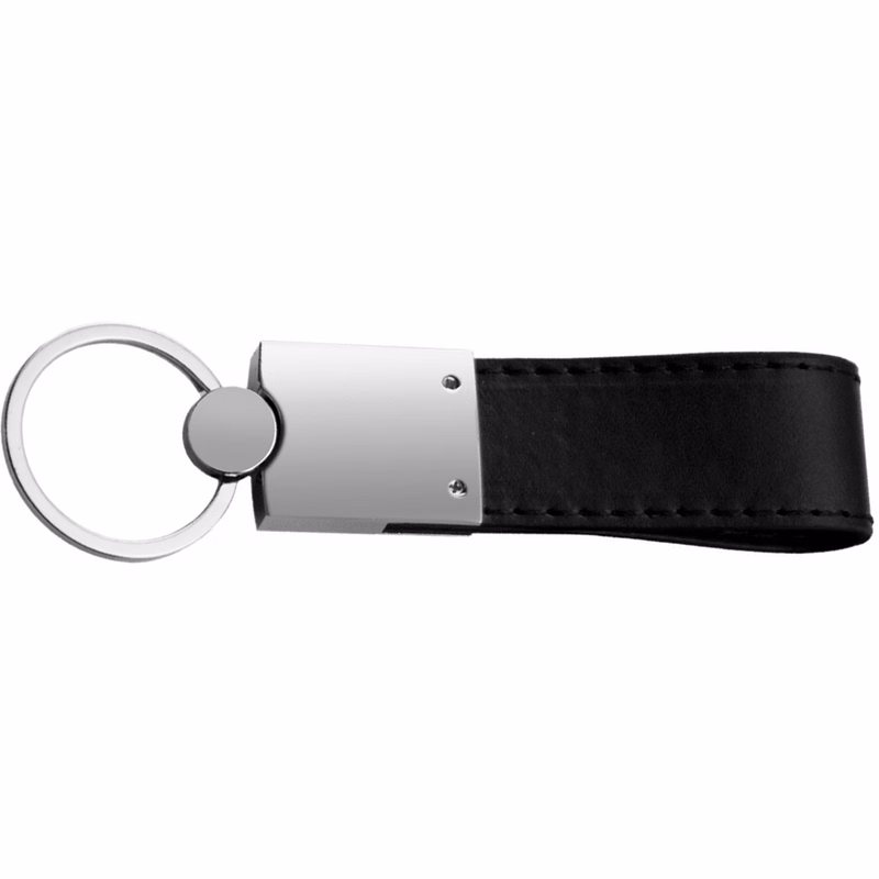 Zinc Alloy PU Leather Car Keychain