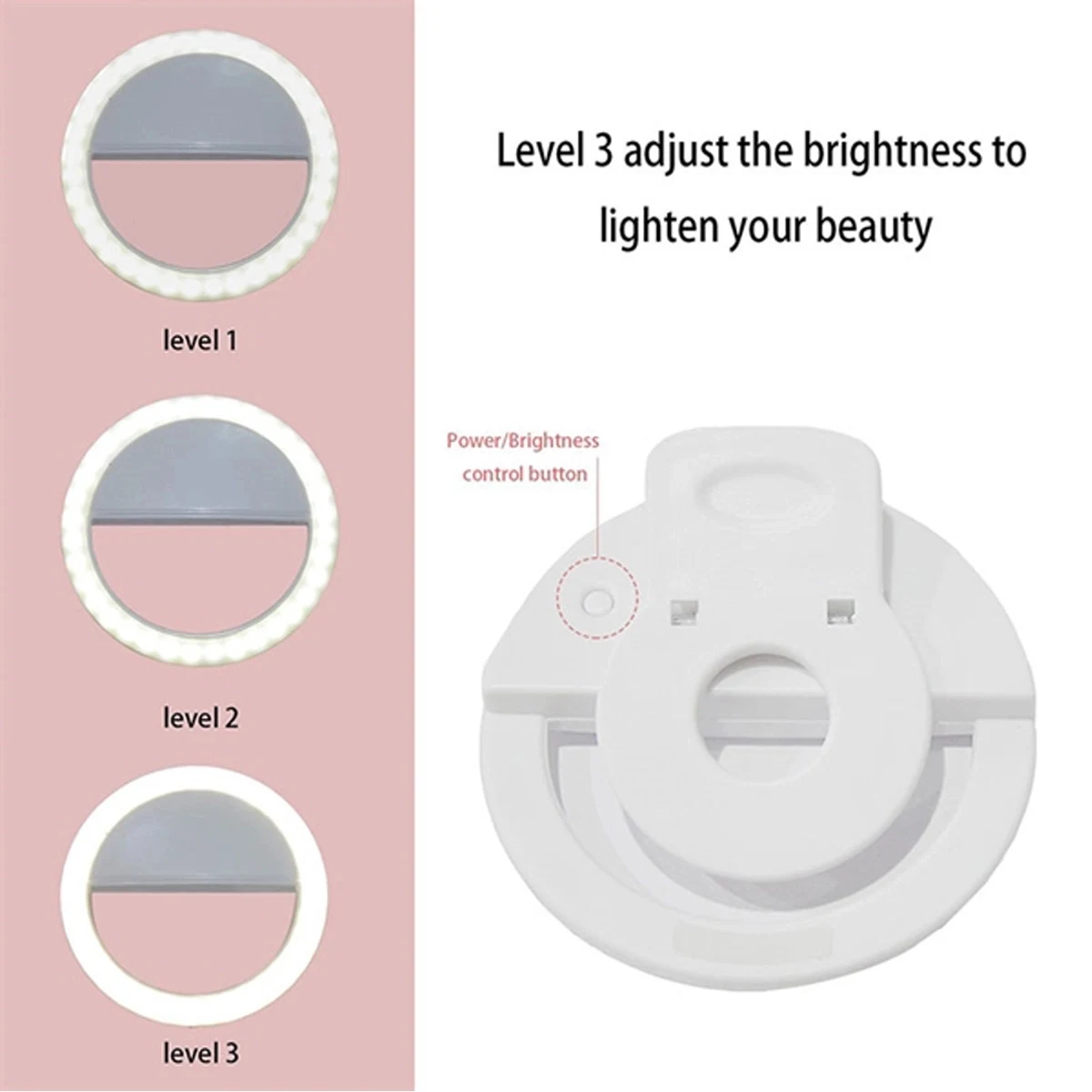 LED Clip-on Rechargable Selfie Light 1