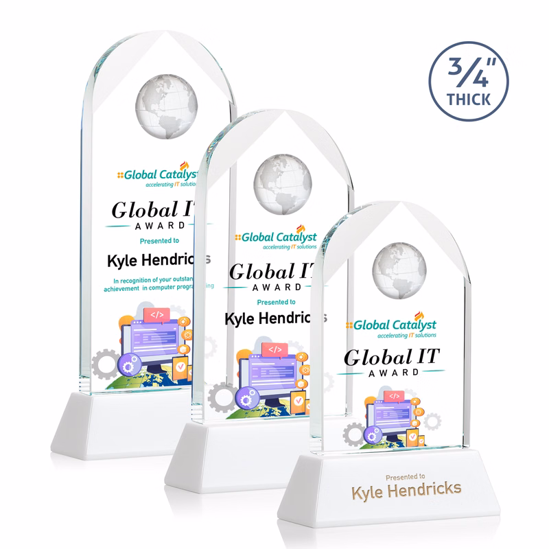 Blake Globe VividPrint™ Award on Newhaven - White