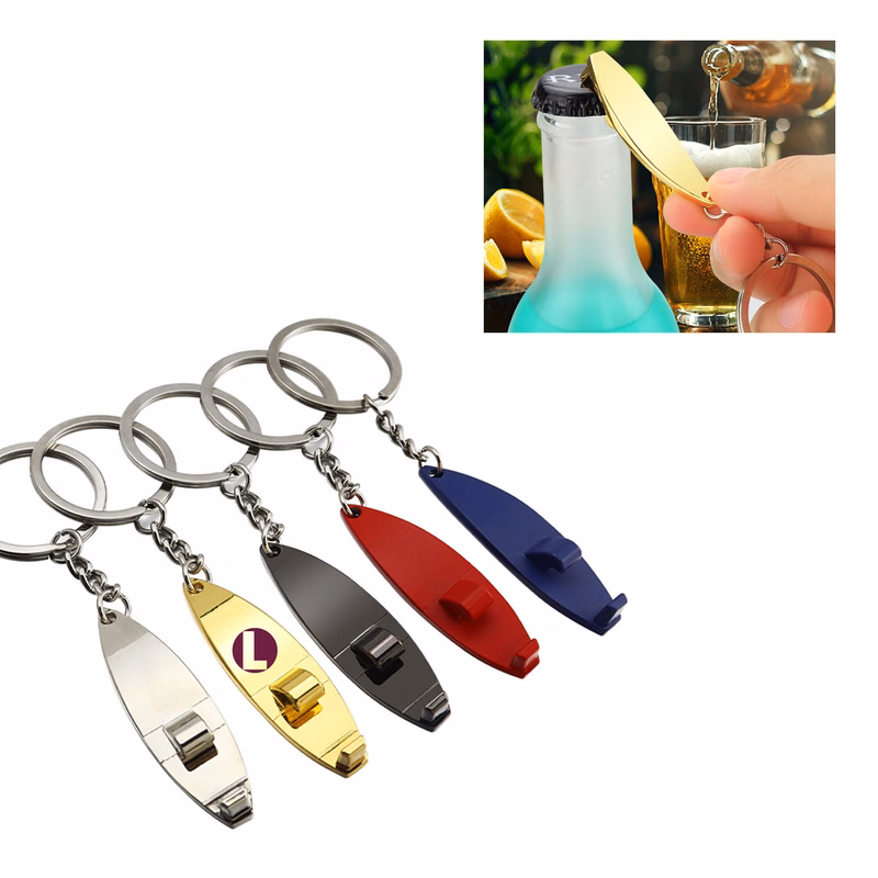 MOQ50 Bottle Opener Keychain Customizable Business Gift Logo