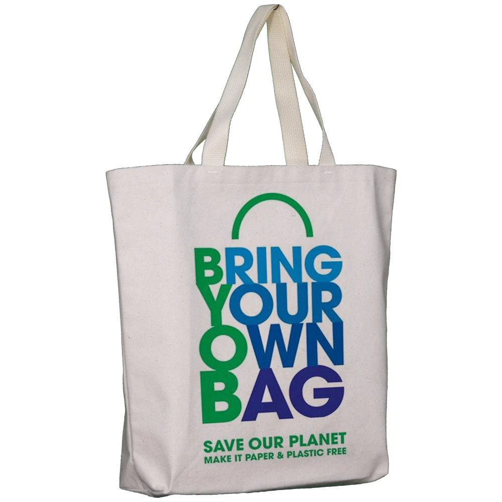 Heavyweight Mock Gusset Tote Rx, custom tote bag with logo imprint 1