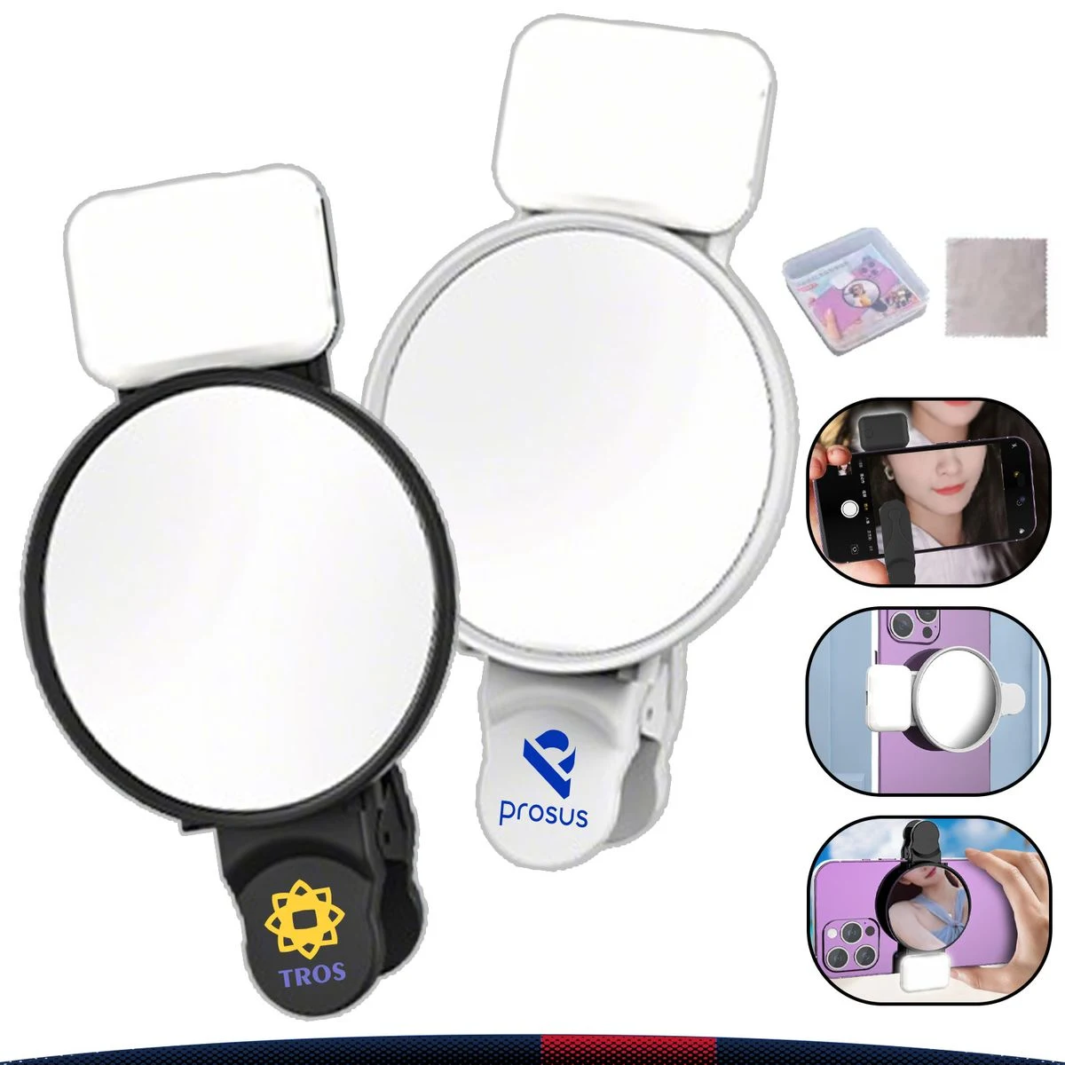 Brivix Clip-On Mirror Rear Selfie Light 1