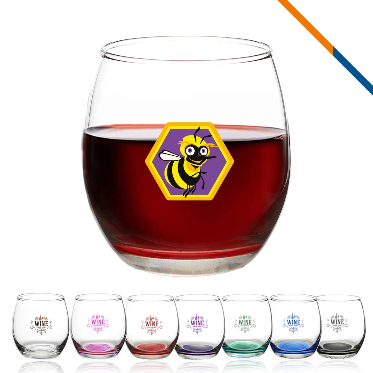 Arleen Stemless Wine Glasses - 11.5 OZ. 1